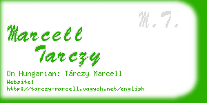 marcell tarczy business card