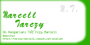 marcell tarczy business card